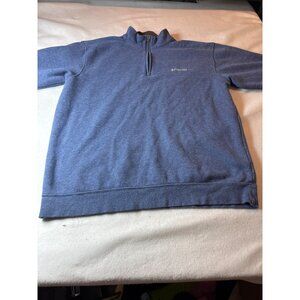 Columbia Mens Blue Half-Zip Fleece Pullover Sweater xl